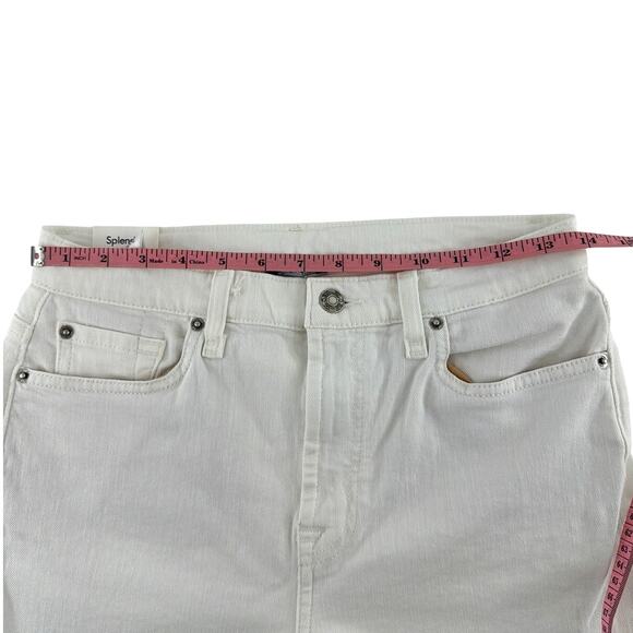 Splendid Women's White High Rise Cropped Wide Leg Jeans Size 28 - Picture 8 of 11